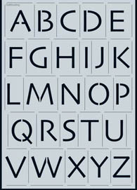 Schablone A4 Alphabet Grossbuchstaben